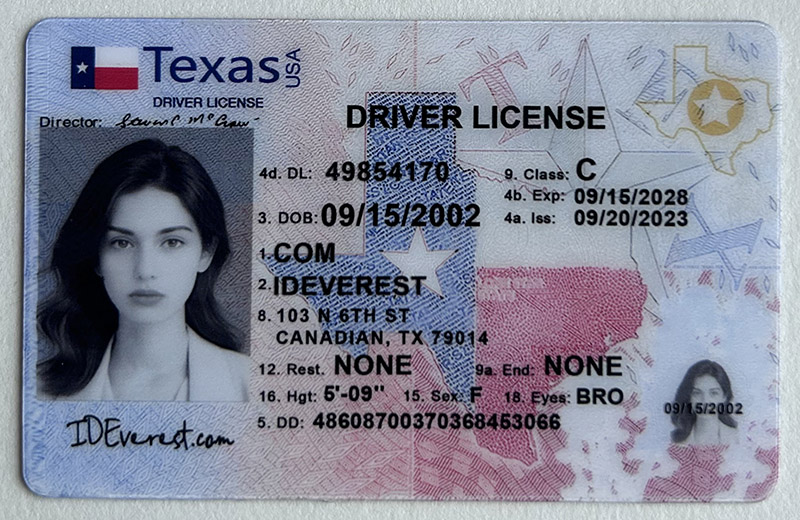 Authentic Scannable Texas Fake ID